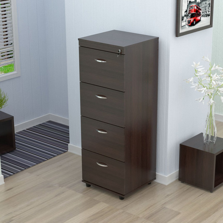 Ebern Designs Bayswater 18.66'' Wide 4 Drawer Mobile Vertical Filing